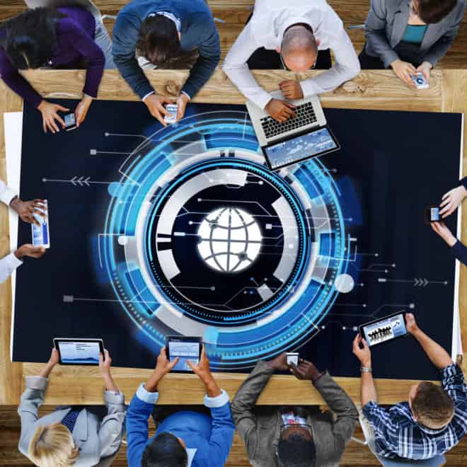 Technology Hud Global Web Media Concept